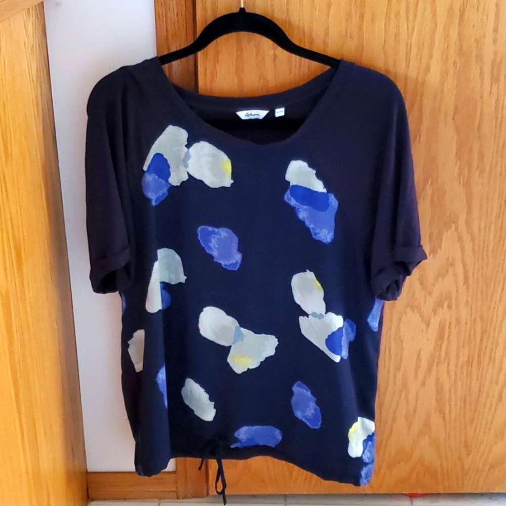Reitmans Blue Short Sleeve Top